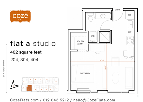 Flat A Studio Floor Plan